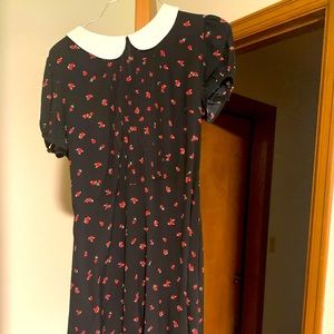 Very cute cherry dress with collar